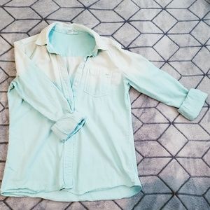 Roxy Blue Ombre Button Down Shirt